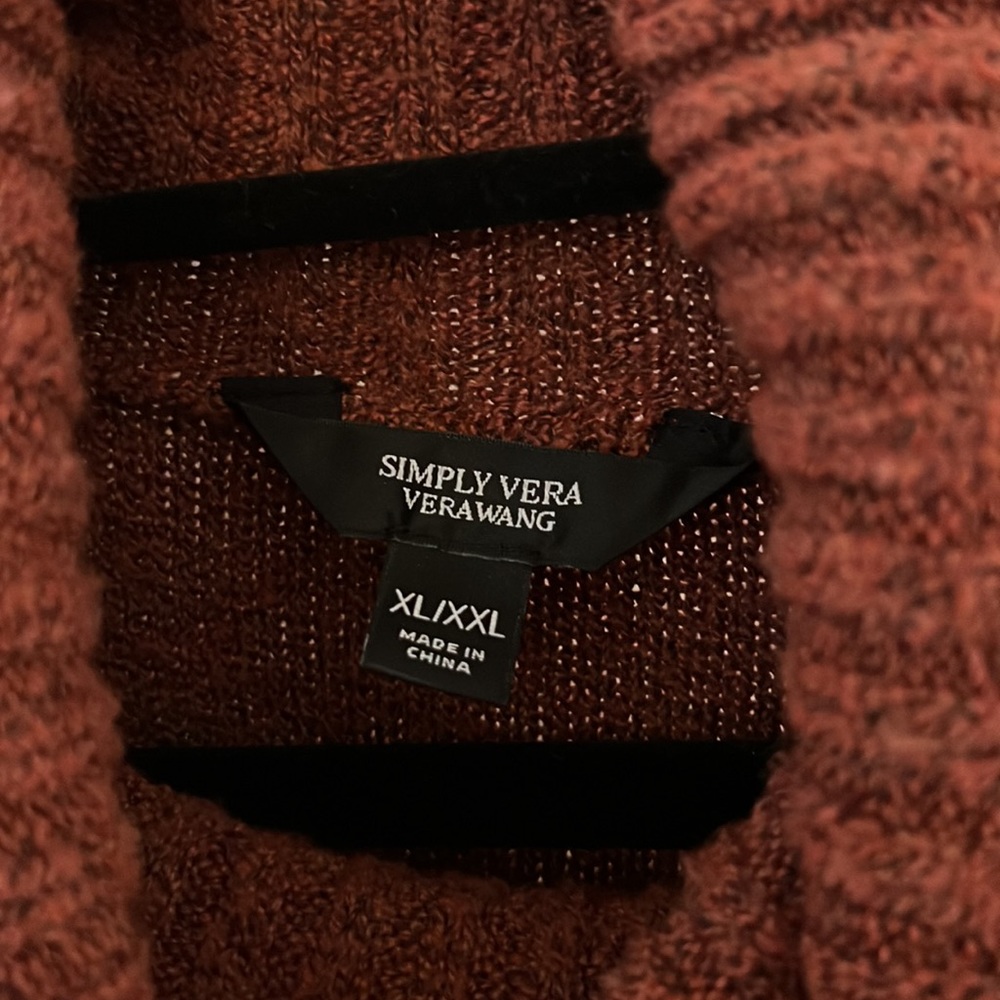 NWOT Simply Vera Tunic Style Cowl Neck - Picture 3 of 6